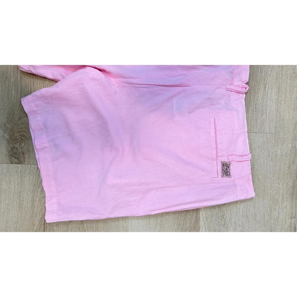 Polo Ralph Lauren 8-Inch Straight Fit Linen-Cotton Carmel Pink Shorts